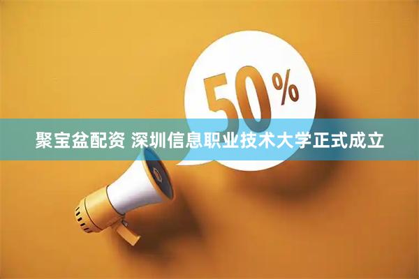 聚宝盆配资 深圳信息职业技术大学正式成立